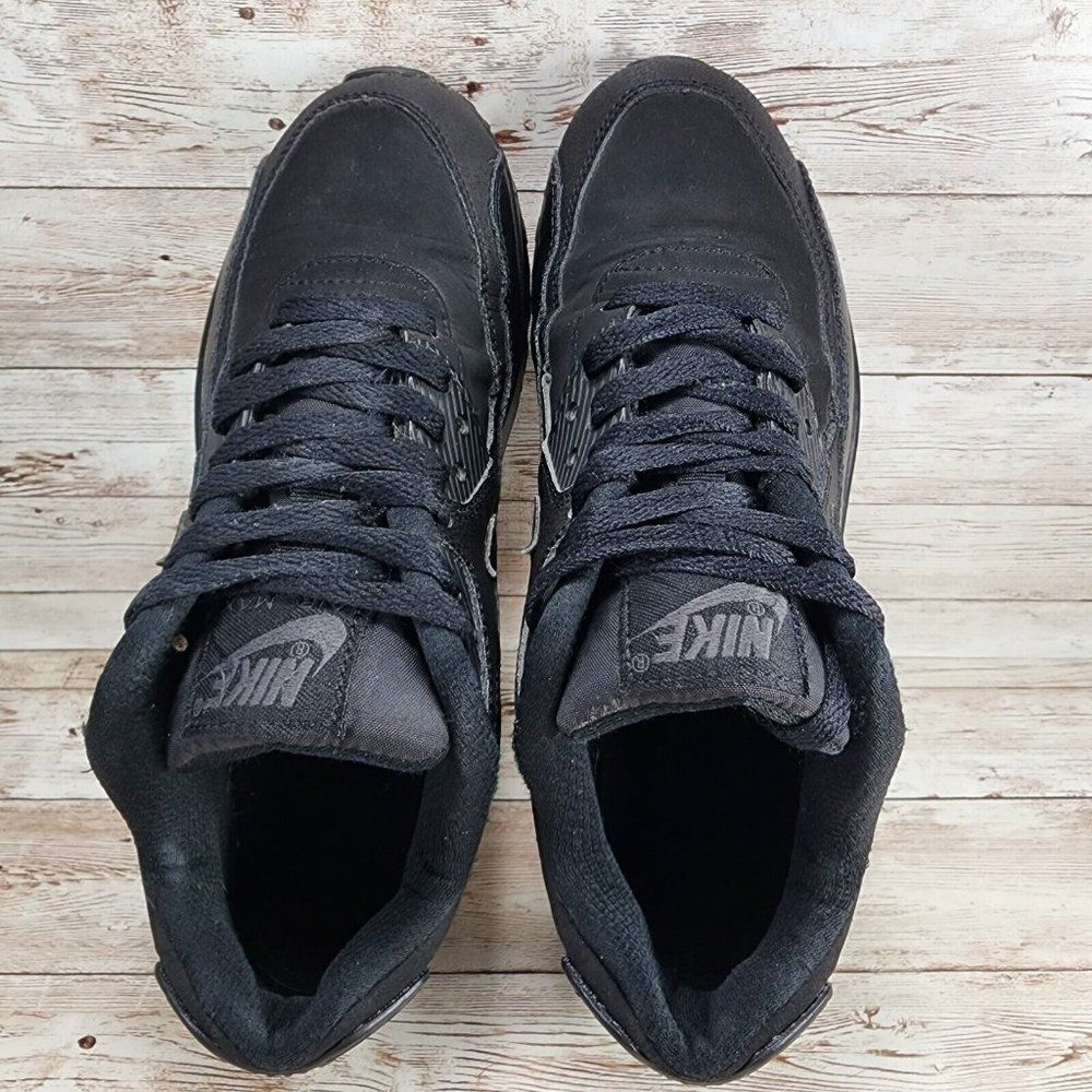 Nike Air Max 90 GS Triple BlackSneaker Boy's Kids Size 4.5y Women's 6 - Picture 4 of 8